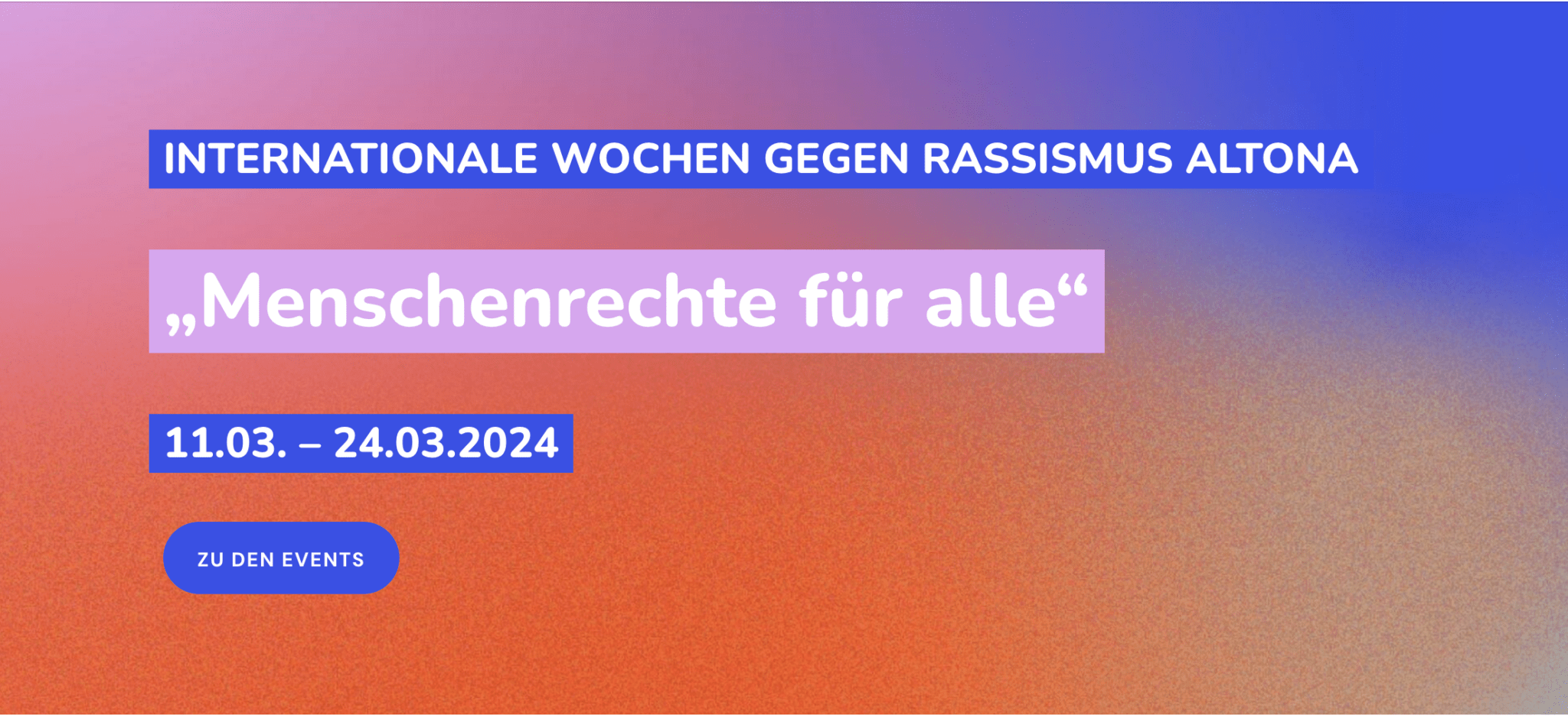 Internationale Woche Gegen Rassismus Altona Vom 11. Bis 24. März 2024 ...