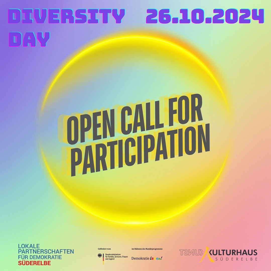 Open Call für den Diversity Day am 26. Oktober 2024 im Kulturhaus Süderelbe (bis 29.9.2024)