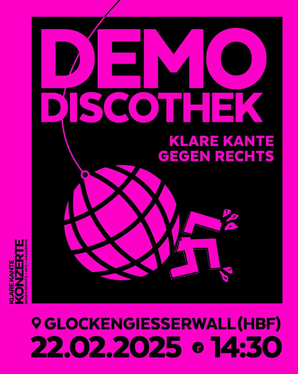 Demo-Diskothek am 22. Februar 2025 in Hamburg von Klare Kante Konzerte